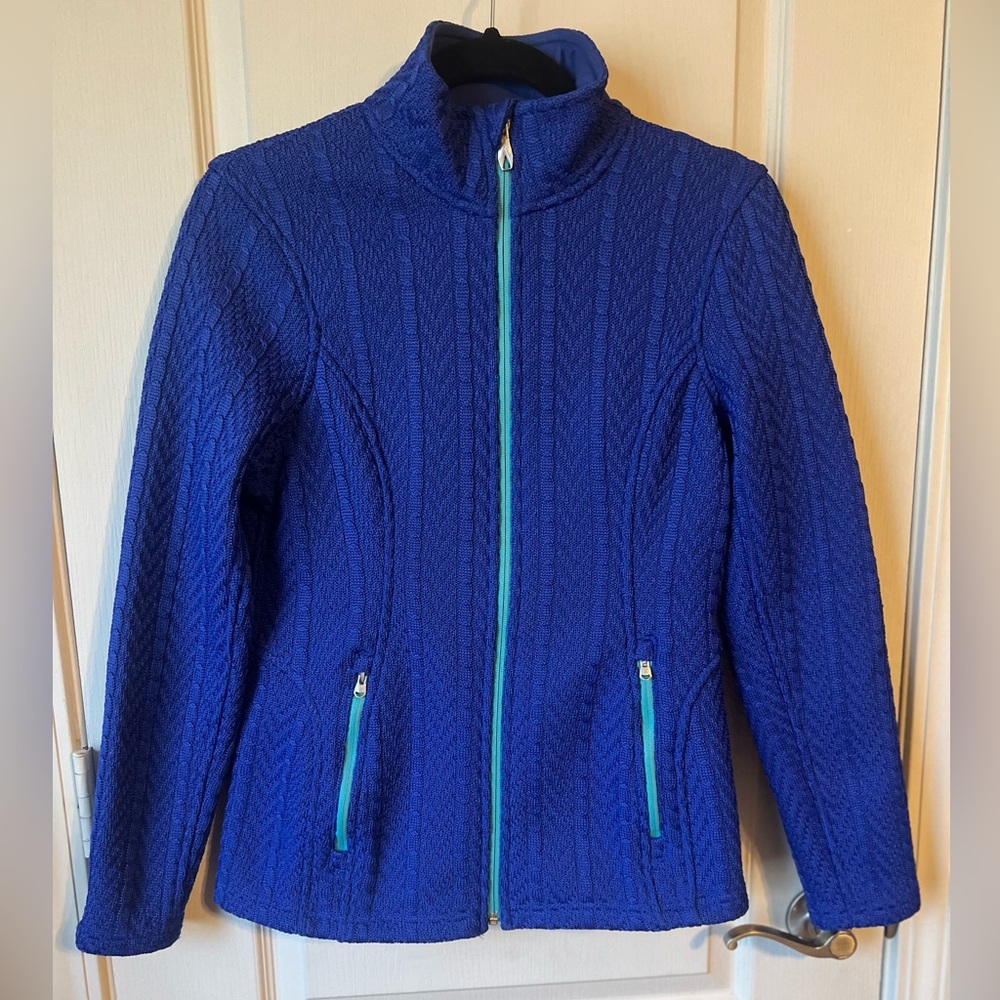 NWOT? / Like New Spyder Major Cable Stryke Fleece in a Royal Blue